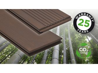 Terrassendiele Bambus natur-geölt einseitig geriffelt, einseitig glatt, Clipmontage_laengsseitig stirnseitige Nut & Feder, Bamboo X-treme - 20 x 137 mm