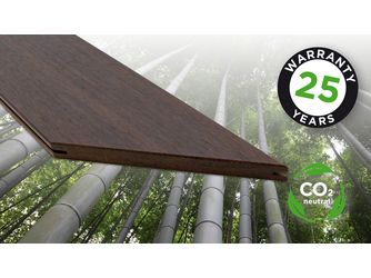 Terrassendiele Bambus thermobehandelt natur-geölt glatt, Clipmontage_laengsseitig, Bamboo X-treme - 20 x 137 mm