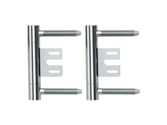 Bandpaar AXUM 9300 inkl. Rahmenteile gefälzte Türen 3-teilig Stahlzarge Edelst. poliert