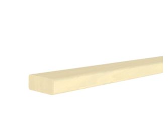 Bankleiste Espe 28x65x1800mm Massiv, Roh, FSC/M
