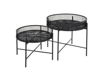 Beistelltisch Aiko schwarz, S/2