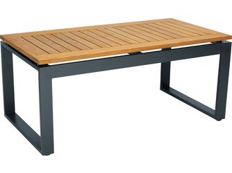 Beistelltisch Allround Aluminium anthrazit Tischplatte Teak