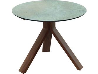 Beistelltisch Freddie Ø 55cm Teak Tischplatte Silverstar 2.0 Quartz