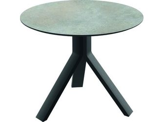Beistelltisch Freddie Ø 60cm Aluminium anthrazit Tischplatte Silverstar 2.0 Quartz