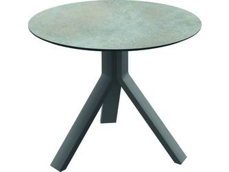 Beistelltisch Freddie Ø 60cm Aluminium graphit Tischplatte Silverstar 2.0 Quartz