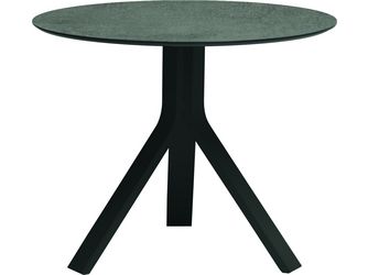 Beistelltisch Freddie Ø 65cm Alum. schwarz matt Tischplatte Silverstar 2.0 Zement