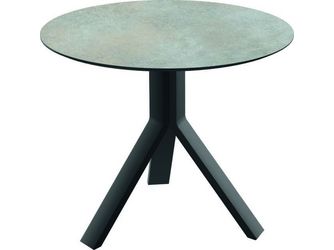 Beistelltisch Freddie Ø 65cm Aluminium anthrazit Tischplatte Silverstar 2.0 Quartz