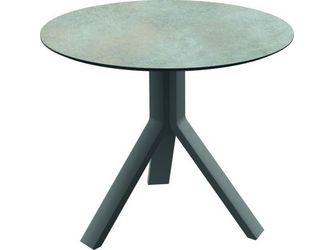 Beistelltisch Freddie Ø 65cm Aluminium graphit Tischplatte Silverstar 2.0 Quartz