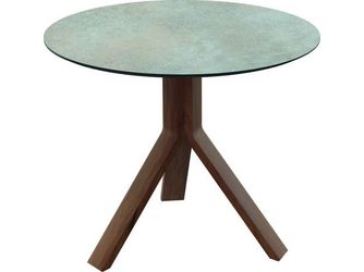 Beistelltisch Freddie Ø 65cm Teak Tischplatte Silverstar 2.0 Quartz