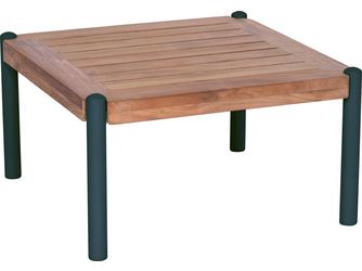 Beistelltisch Taro 50x50x28cm Aluminium anthrazit Teak Beistelltisch Taro 50x50x28cm Aluminium anthrazit Teak