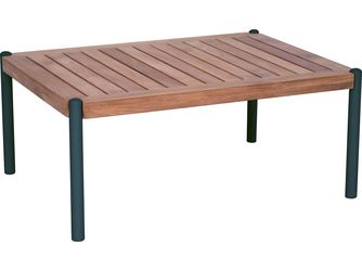 Beistelltisch Taro 80x60x35cm Aluminium anthrazit Teak