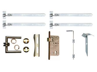 Beschlagsatz 54V* (Edelstahl-Bänder u. -Hesphaken)