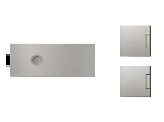 Glastürbeschlag-Set (Schlosskasten + Bänder) "Impuls 3.0"