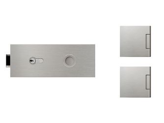 Glastürbeschlag-Set (Schlosskasten + Bänder) "Impuls 3.0"