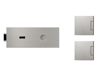Glastürbeschlag-Set (Schlosskasten + Bänder) "Impuls 3.0"