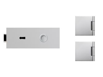 Glastürbeschlag-Set (Schlosskasten + Bänder) "Impuls 3.0"