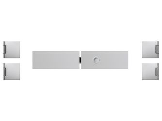 Glastürbeschlag-Set (Schlosskasten + Bänder) 2-flügelig "Impuls 3.0"