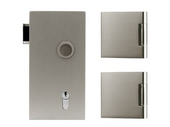 Glastürbeschlag-Set (Schlosskasten + Bänder) "Impuls 2.1"
