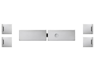 Glastürbeschlag-Set (Schlosskasten + Bänder) 2-flügelig "Square 3.0" Glastürbeschlag-Set (Schlosskasten + Bänder) 2-flügelig "Square 3.0"