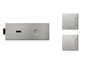 Glastürbeschlag-Set (Schlosskasten + Bänder) "Square 3.0"