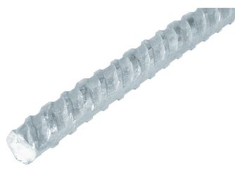 Beton-Riffelstahl, Stahl roh, zum Einbetonieren, LxØ 2000x8mm Beton-Riffelstahl, Stahl roh, zum Einbetonieren, LxØ 2000x8mm