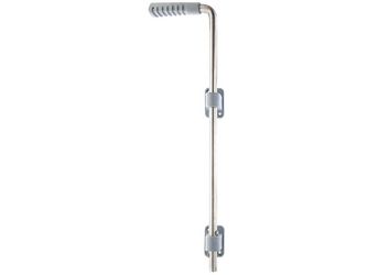 Bodenschieber, VA, Griff grau, Gesamthöhe 500mm, Abstand Bolzen-Tor 40mm Bodenschieber, VA, Griff grau, Gesamthöhe 500mm, Abstand Bolzen-Tor 40mm