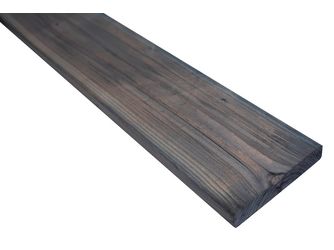Terrassendiele Douglasie KDI KD grau beidseitig glatt, Rundkante - 28 x 145 mm