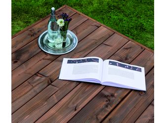 Terrassendiele Douglasie KDI KD braun beidseitig glatt, Rundkante - 28 x 145 mm