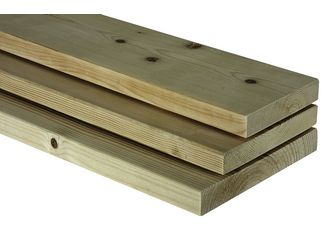 Bohle Kiefer/Fichte KDI grün gehobelt, Längskanten gefast