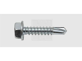 Bohrschraube 6kt-Kopf angepr. Sch. 6,3x25, vz, DIN 7504-K Bohrschraube 6kt-Kopf angepr. Sch. 6,3x25, vz, DIN 7504-K