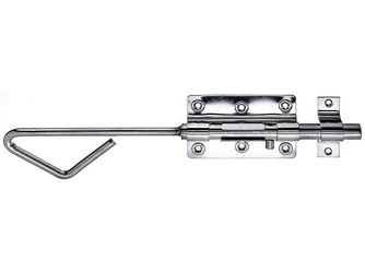 Bolzen-Stangenriegel, mit befestigter Schlaufe, Edelstahl, Bolzen Ø15,5, L320mm Bolzen-Stangenriegel, mit befestigter Schlaufe, Edelstahl, Bolzen Ø15,5, L320mm