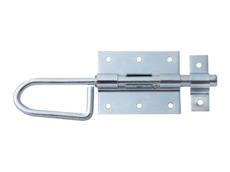 Bolzen-Stangenriegel, mit befestigter Schlaufe, bl vz, Bolzen Ø11,5, Länge 200mm Bolzen-Stangenriegel, mit befestigter Schlaufe, bl vz, Bolzen Ø11,5, Länge 200mm