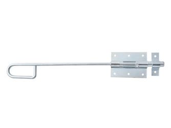 Bolzen-Stangenriegel, mit befestigter Schlaufe, bl vz, Bolzen Ø13,5, Länge 400mm Bolzen-Stangenriegel, mit befestigter Schlaufe, bl vz, Bolzen Ø13,5, Länge 400mm
