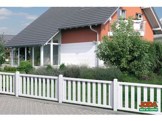 UNO Borkum weiß/weiß Vorgartenzaun 1800x850 mm / 123010 UNO Borkum weiß/weiß Vorgartenzaun 1800x850 mm / 123010