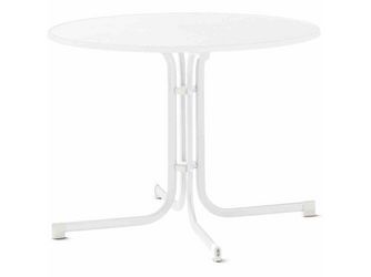 Boulevard-Klapptisch, Ø100cm, weiß StahlrohrGest., Mecalit-Pro-Platte Boulevard-Klapptisch, Ø100cm, weiß StahlrohrGest., Mecalit-Pro-Platte