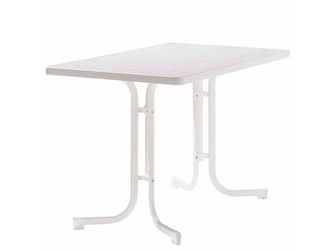Boulevard-Klapptisch, 115x70x72cm, weiß StahlrohrGest., Mecalit-Pro-Platte Boulevard-Klapptisch, 115x70x72cm, weiß StahlrohrGest., Mecalit-Pro-Platte