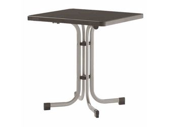 Boulevard-Klapptisch, 70x70cm, graphit/anthraz. Stahlrohr Gestell, Mecalit-Pro-Platte Boulevard-Klapptisch, 70x70cm, graphit/anthraz. Stahlrohr Gestell, Mecalit-Pro-Platte
