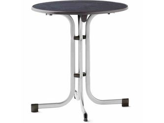 Boulevard-Klapptisch, Ø70x72cm, graphit StahrohrGest., Mecalit-Pro-Platte
