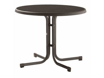 Boulevard-Klapptisch Ø86x72cm Stahlrohr Gestell Mecalit-Pro-Platte