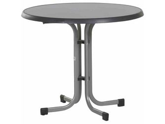 Boulevard-Klapptisch Ø86x72cm Stahlrohr Gestell Mecalit-Pro-Platte Boulevard-Klapptisch Ø86x72cm Stahlrohr Gestell Mecalit-Pro-Platte