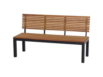 Bozen 2er Bank Alu graphit, Robinie