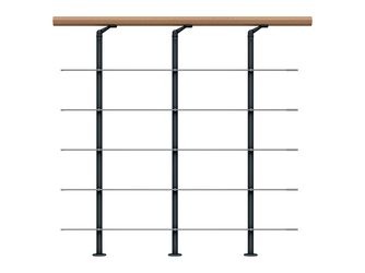 Brüstungsgeländer Edelstahl Erweiterungs-Set - Buche Anthrazit - Cork Dublin Basel