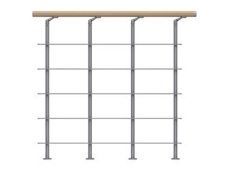 Brüstungsgeländer Edelstahl Starter-Set - Ahorn Perlgrau - Cork Dublin Basel