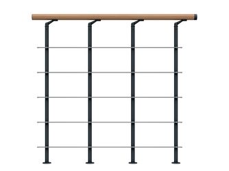 Brüstungsgeländer Edelstahl Starter-Set - Buche Anthrazit - Cork Dublin Basel