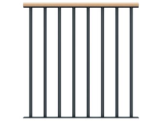 Brüstungsgeländer Einzelstab Erweiterungs-Set - Ahorn Anthrazit - Cork Dublin Basel