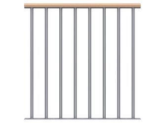 Brüstungsgeländer Einzelstab Erweiterungs-Set - Ahorn Perlgrau - Cork Dublin Basel