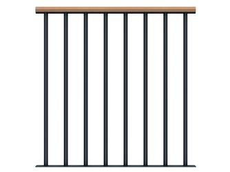 Brüstungsgeländer Einzelstab Erweiterungs-Set - Buche Anthrazit - Cork Dublin Basel