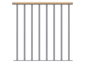 Brüstungsgeländer Einzelstab Starter-Set - Ahorn Perlgrau - Cork Dublin Basel