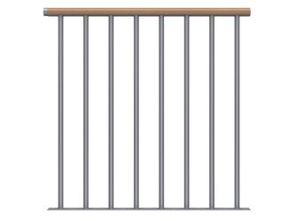 Brüstungsgeländer Einzelstab Starter-Set - Buche Perlgrau - Cork Dublin Basel