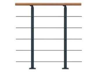 Brüstungsgeländer Erweiterungs-Set - Buche Anthrazit - Frankfurt Hamburg Berlin, Sydney